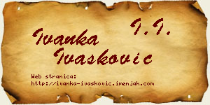 Ivanka Ivašković vizit kartica